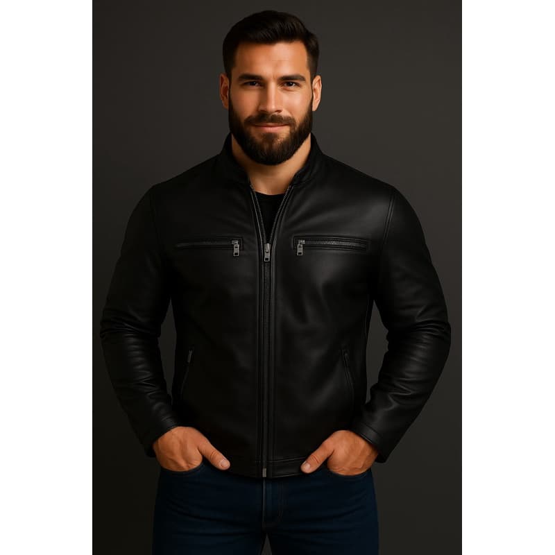 Jaqueta de Couro Masculina Casual – Estilo Atemporal que Nunca Sai de Moda