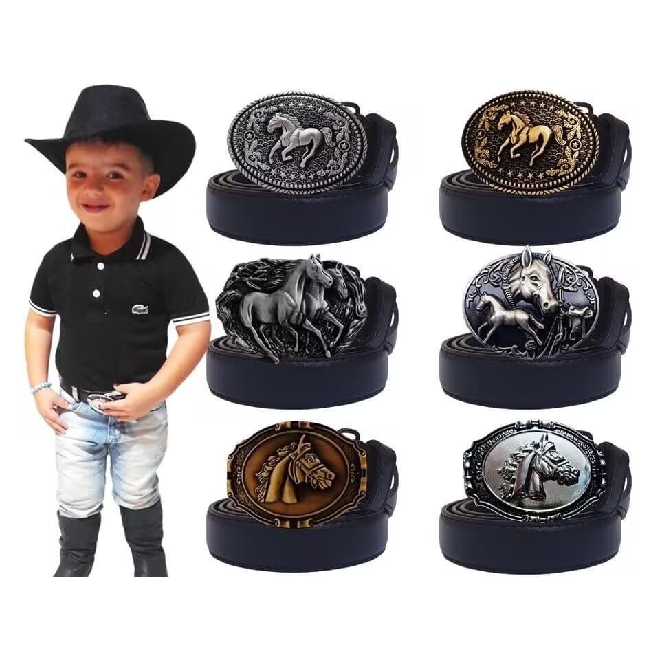 Cinto Fivela Country Menino Cowboy Infantil Bebê Rodeio festa junina São João Unissex CAVALINHO