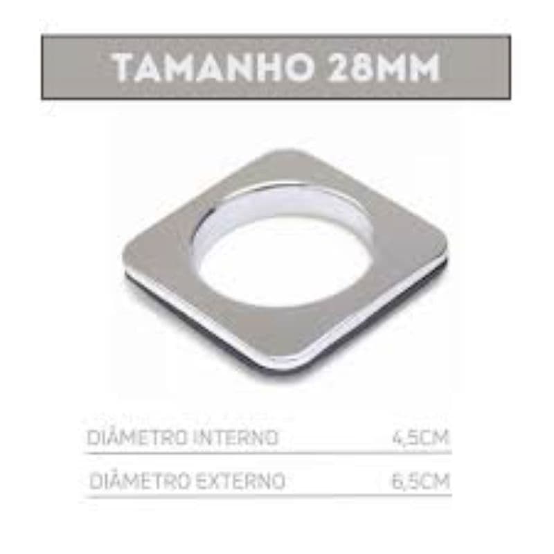 Ilhós Para Cortinas Argola Coloridos Quadrado 25 Pares Kit 28mm Varão Tecido