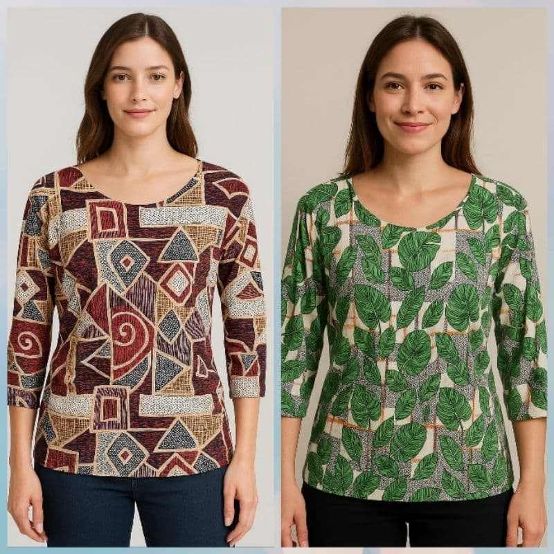 blusa feminina camiseta manga 3/4