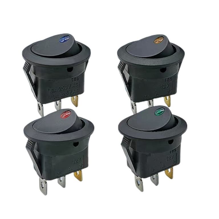 Botão Auxiliar Interruptor 3 Terminais Led On Off 12v