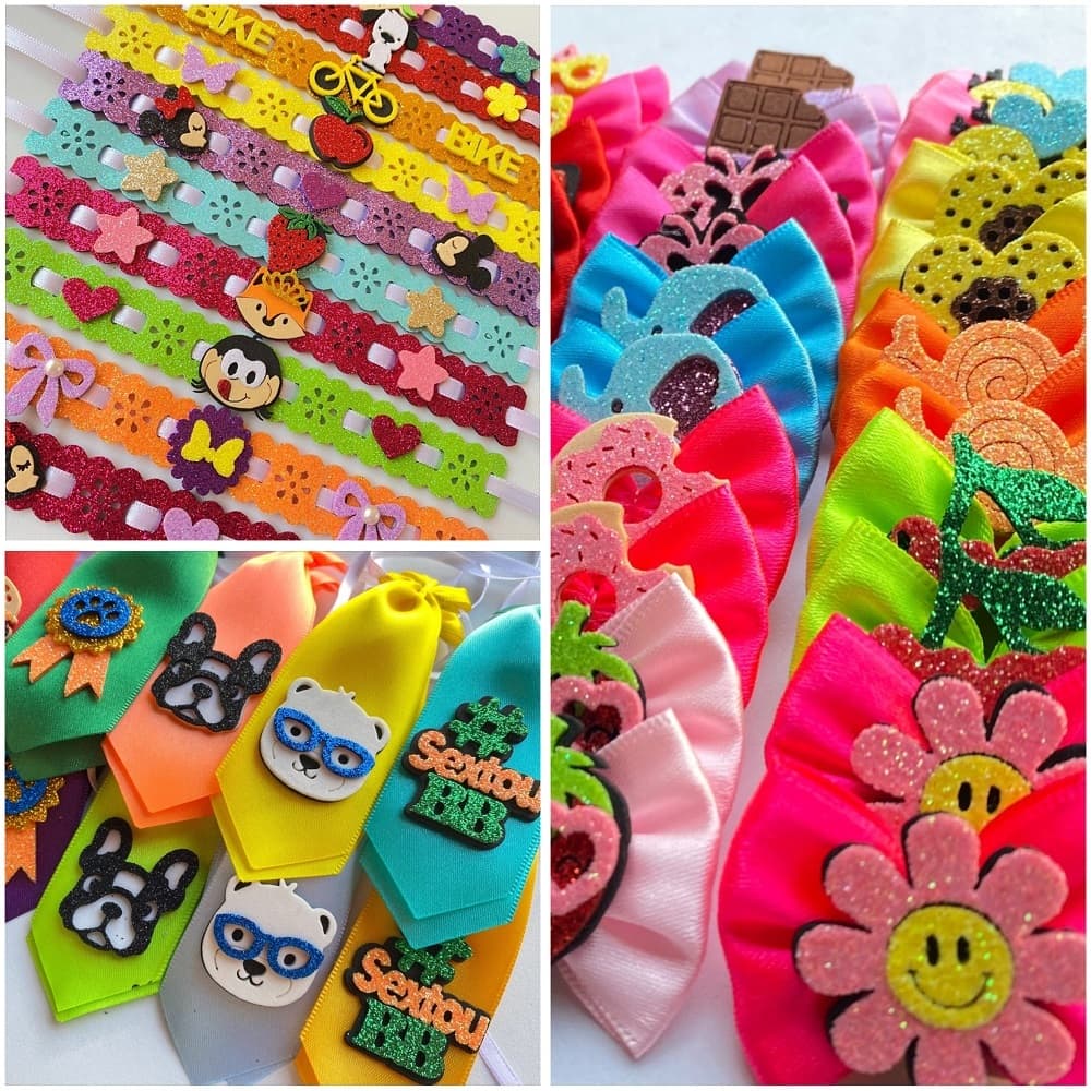 Laços e gravatas Pet - Kit com 20, 40 ou 55 unidades - Tamanho M