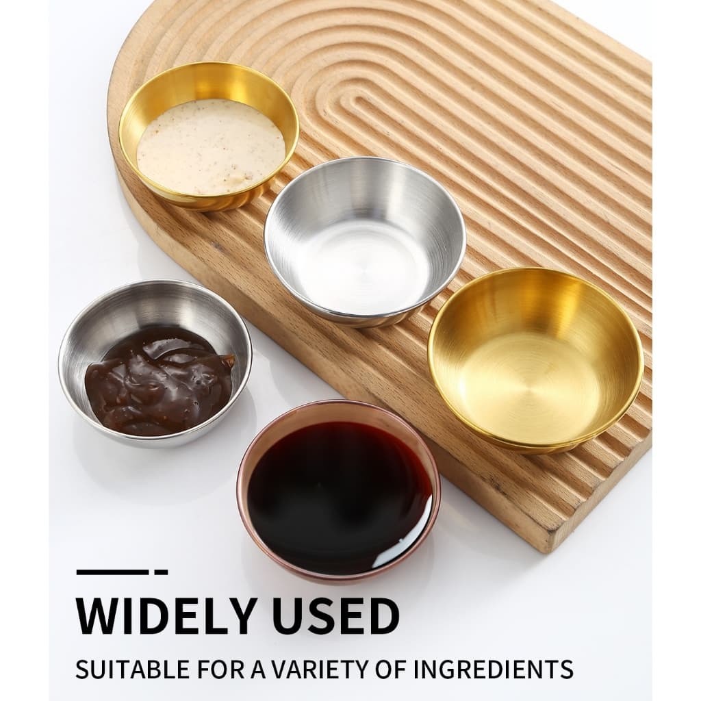 Tigela Bowl Mini Inox Prato De Molho Tempero Essencial Multiuso Cozinha