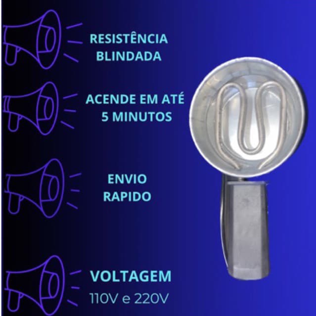 Fogareiro forninho elétrico blindado tamanho pequeno 110v e 220v