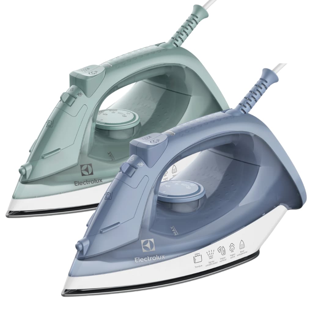 Ferro de Passar a Seco e Vapor Electrolux ESI10/ESI11 Efficient Base Antiaderente Vapor Vertical