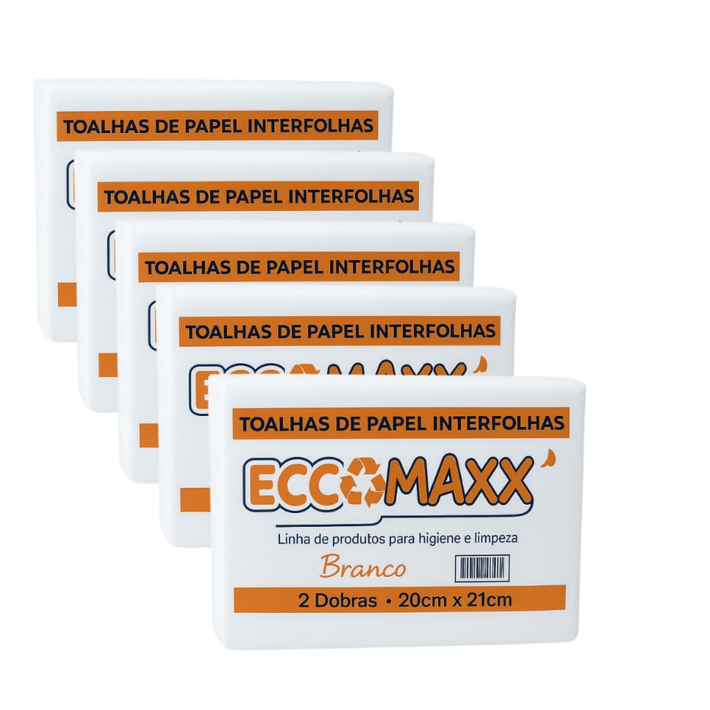 Kit com 5 interfolhas Eccomaxx 20x21 Branco
