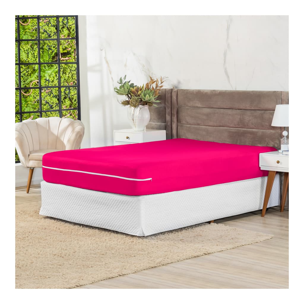 Capa Protetora Para Colchão Solteiro, Casal, Queen, King  Malha Gel Com Zíper