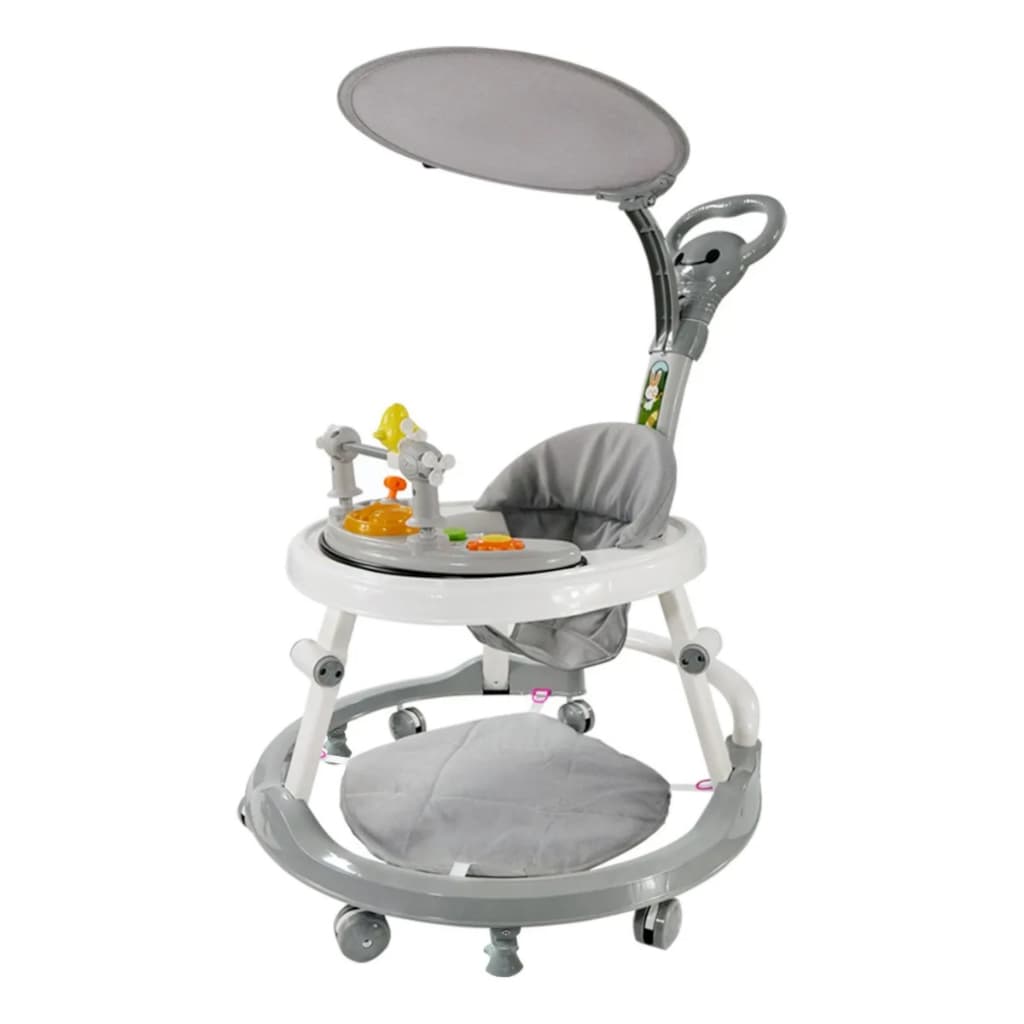 Andador Infantil Musical Menino Menina Premium Cinza