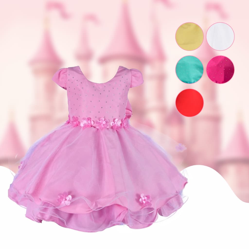 Vestido Infantil Jardim Encantado - Delicado para Festa Aniversário ou Casamento