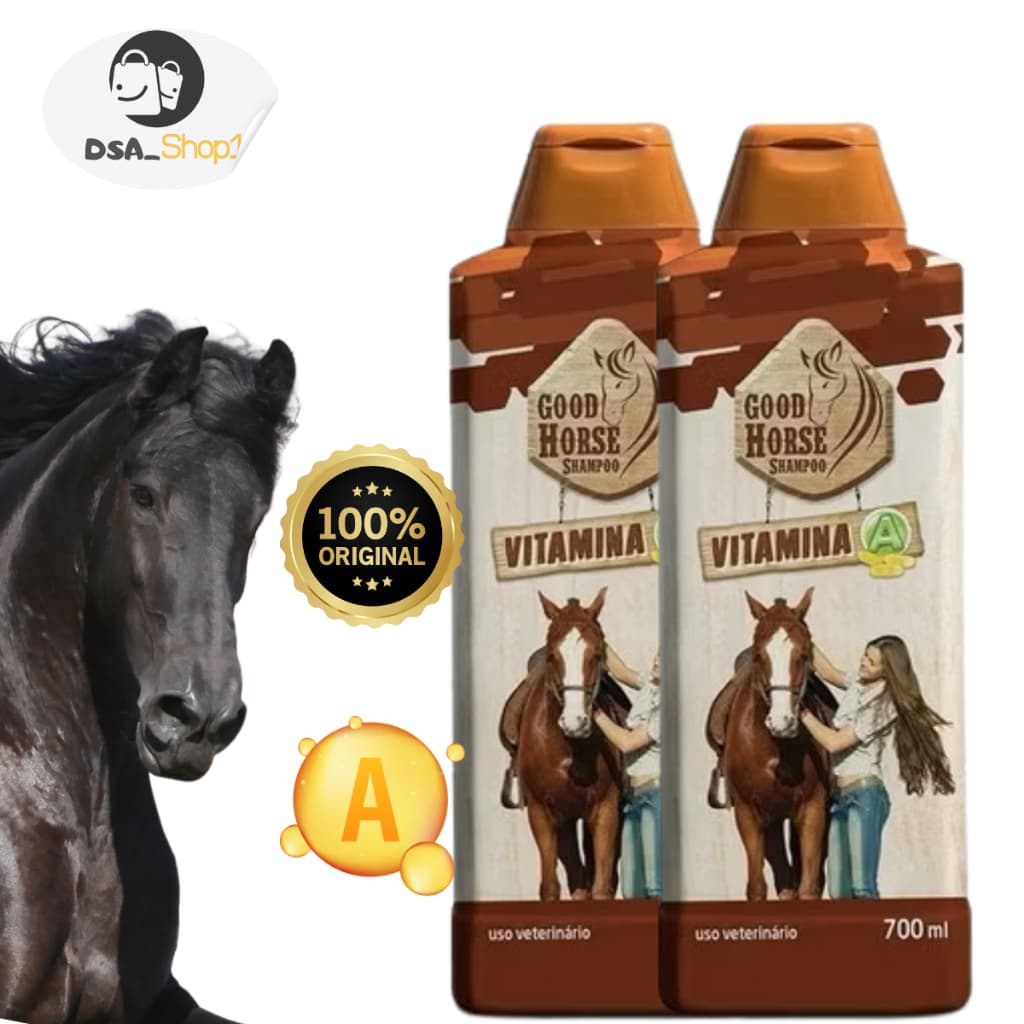 Shampoo Good Horse Para Cavalo Vitamina A  Para Crescer Cabelo 700 ml  Kit c/ 2 un