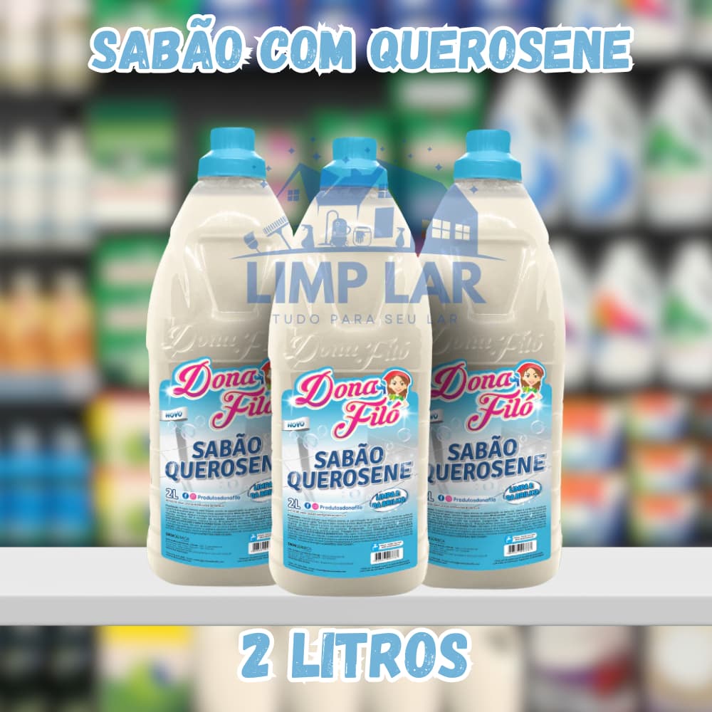 Sabão com Querosene Dona Filo 2L Ação Repelente Limpa e da Brilho