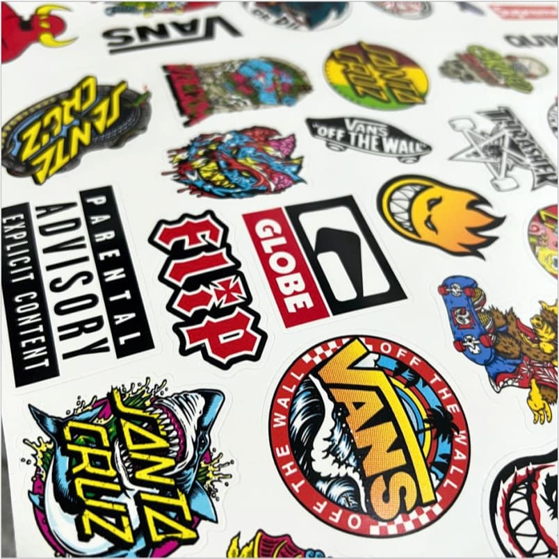 Kit 60 - 148 Adesivos Skate, Surf e Moda | À Prova D’Água | Para Bagagem, Notebook, Moto e Bike