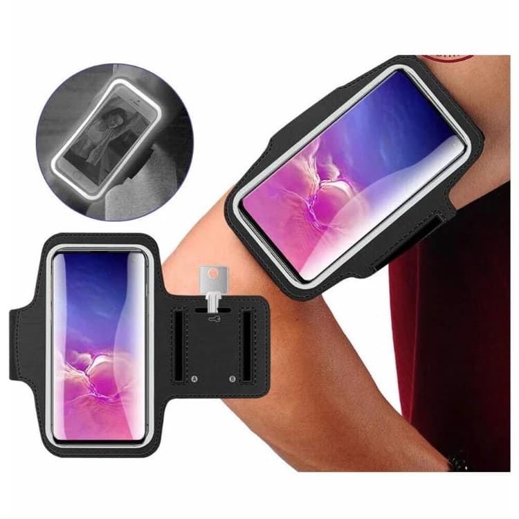 Braçadeira Mbfit Smartphone E Porta Chave Arm Band Azul