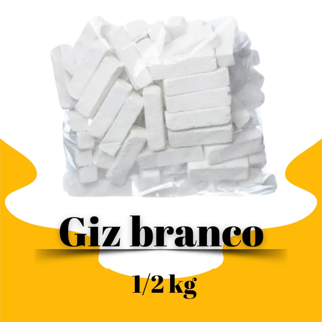 1/2kg De Giz Branco Para Tacos De Sinuca Bilhar Snooker Cor Outro - 100 unid.
