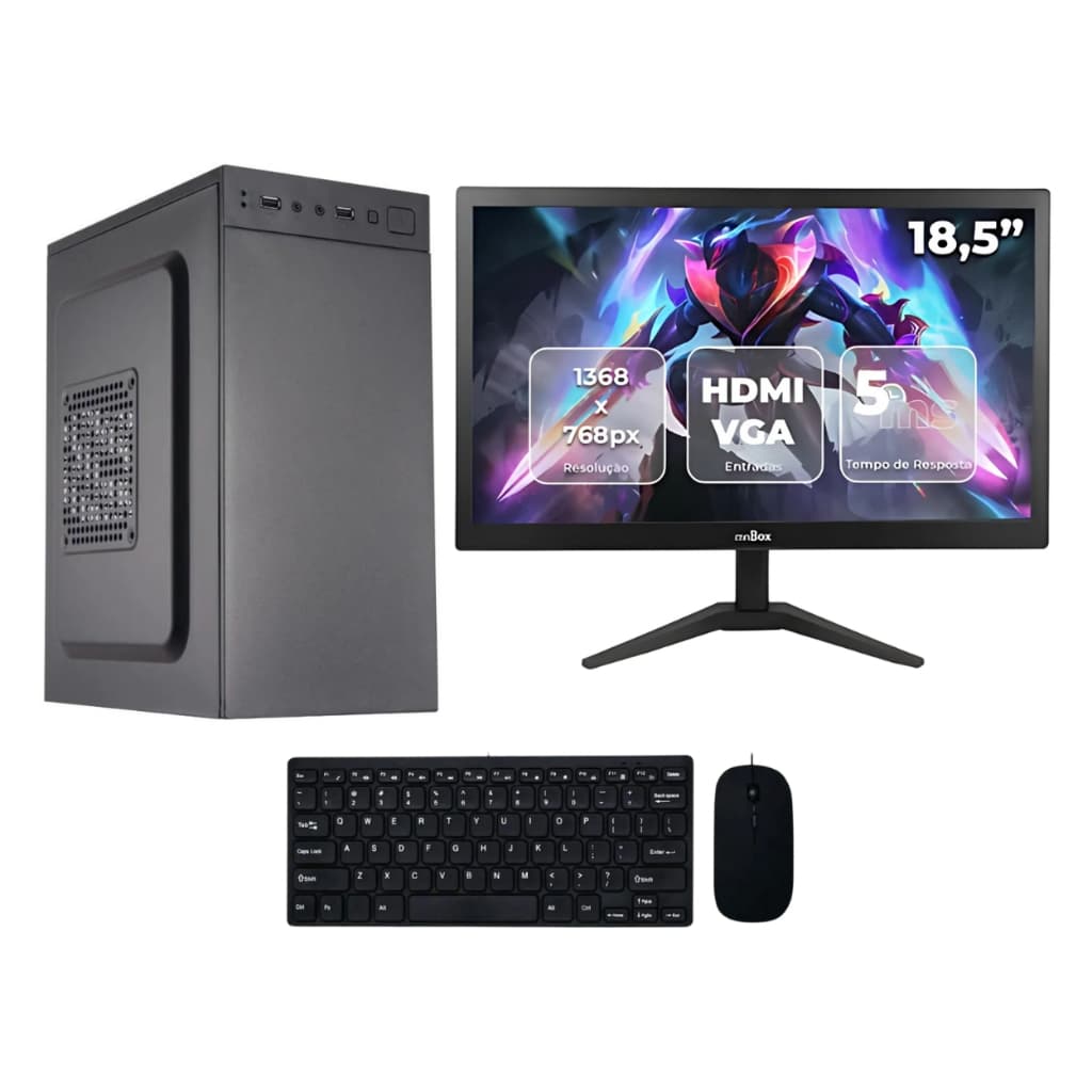 Computador Processador Intel® Core i3-4130 com Monitor 18,5'' CPU Completa
