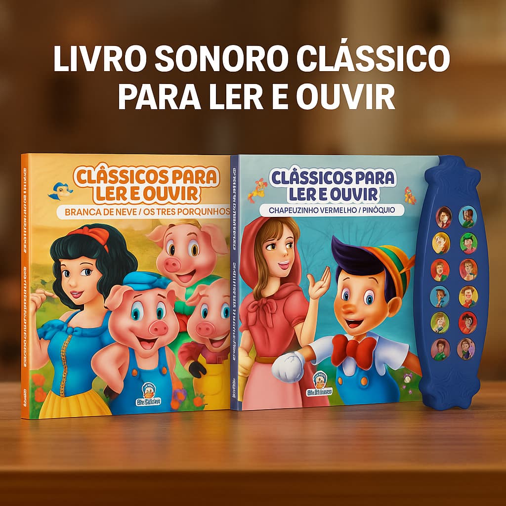 Livro Sonoro Infantil Clássicos para Ler e Ouvir Blu Editora!