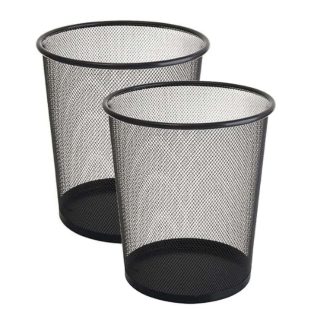 Kit 2 Lixeira Cesto De Lixo Clássico Aramado Escritório