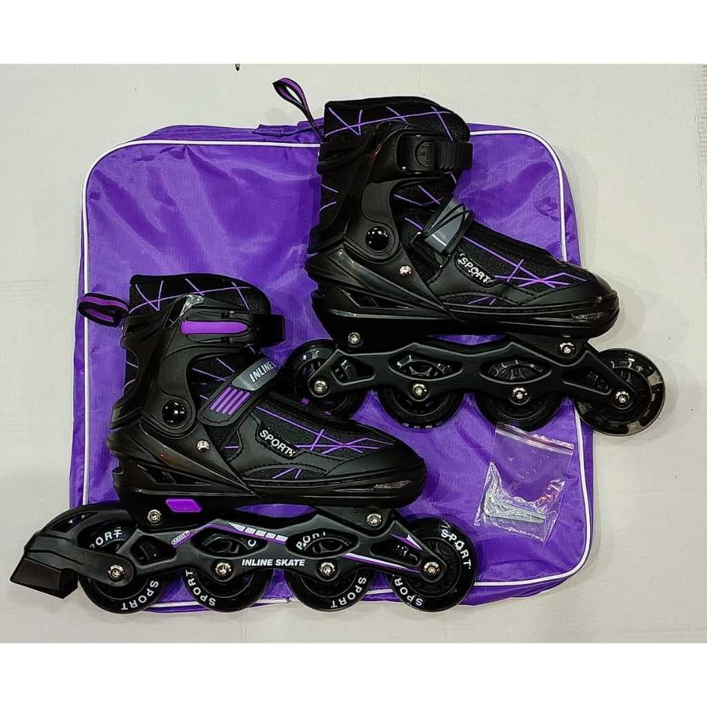 Patins Roller In Line Semi Pró Abec7 Ajustável 32-35 / 36-39 + Led!