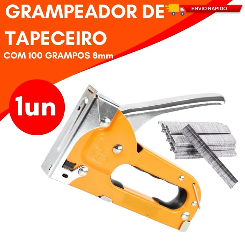 Grampeador de Tapeceiro Profissional 3 em 1 Ideal para Estofados Madeira Artesanato