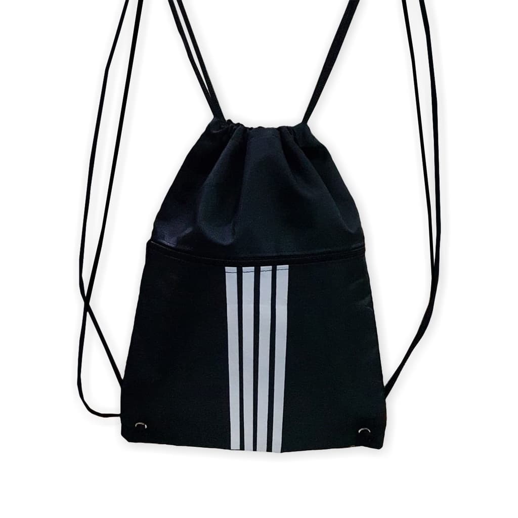 Mochila saco esportivo cordão treino futebol academia listras