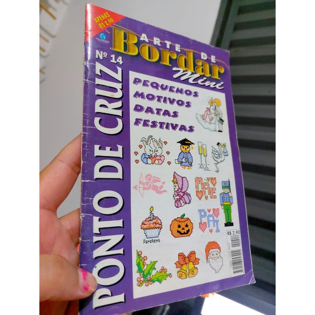 Revista Ponto Cruz Arte de Bordar Mini revista
