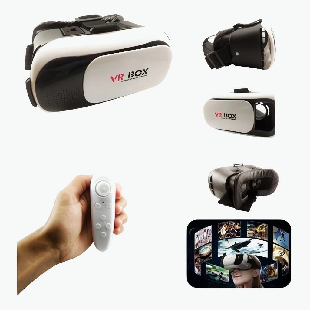 Óculos Vr Box 2.0 Realidade Virtual + Controle Cardboard 3d Bluetooth