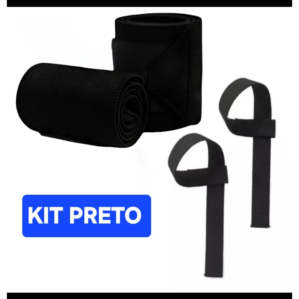 Munhequeira Profissional Crossfit Academia + Tala Strap 100% Algodão Premium