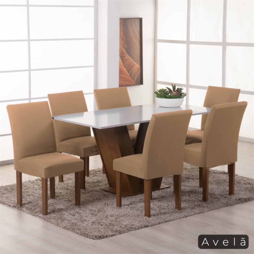 Capa de Cadeira 6 Peças Jantar Direto da Fábrica