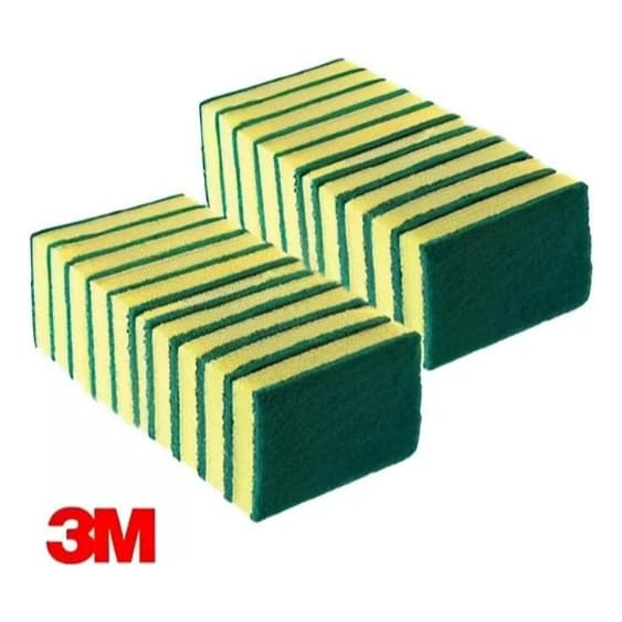 Esponja Dupla Face Para Louça 3m Tinindo Com 10 Unidades