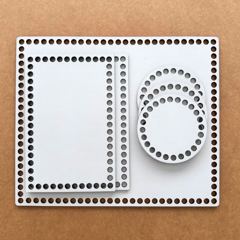 Base Para Crochê Redonda e Quadrada