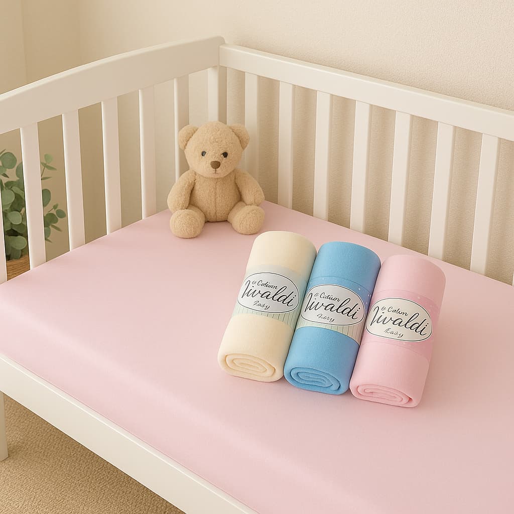 Kit 2 Lençóis De Berço Malha 100% Algodão com Elástico Anti Alérgico