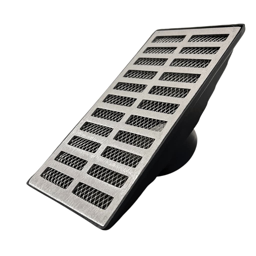 Ralo Guvi Coletor Linear 15x30 Grelha Alumínio Saída Fundo 100mm