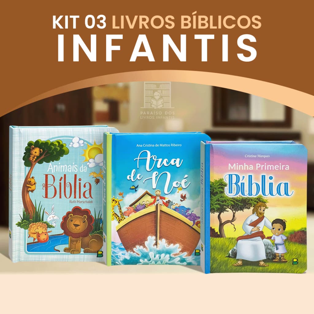 Kit c 3 Livros: Incentivo a Vida Cristã para Bebês