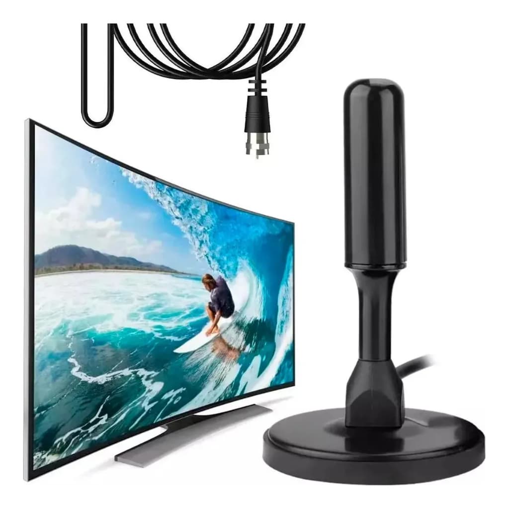 Antena HD Para TV Digital  Interna Externa 4K UHF Com Cabo De 3M À Prova De Água Portátil MBtech