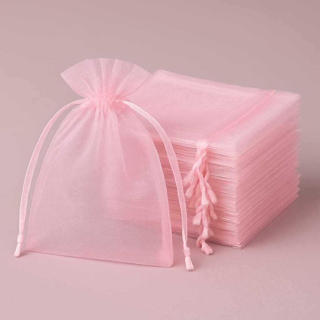 50 Saquinhos de Organza - Saco Guarda Jóias Lembrancinhas  - Escolha a Cor - Casamentos - Promoção