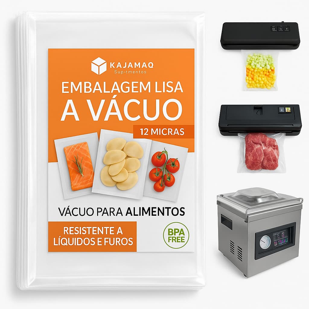 Saco Embalagem a Vácuo 10x15 15x20 20x25 e 20x30 com 100 Unidades para Seladora de Alimentos BPA free