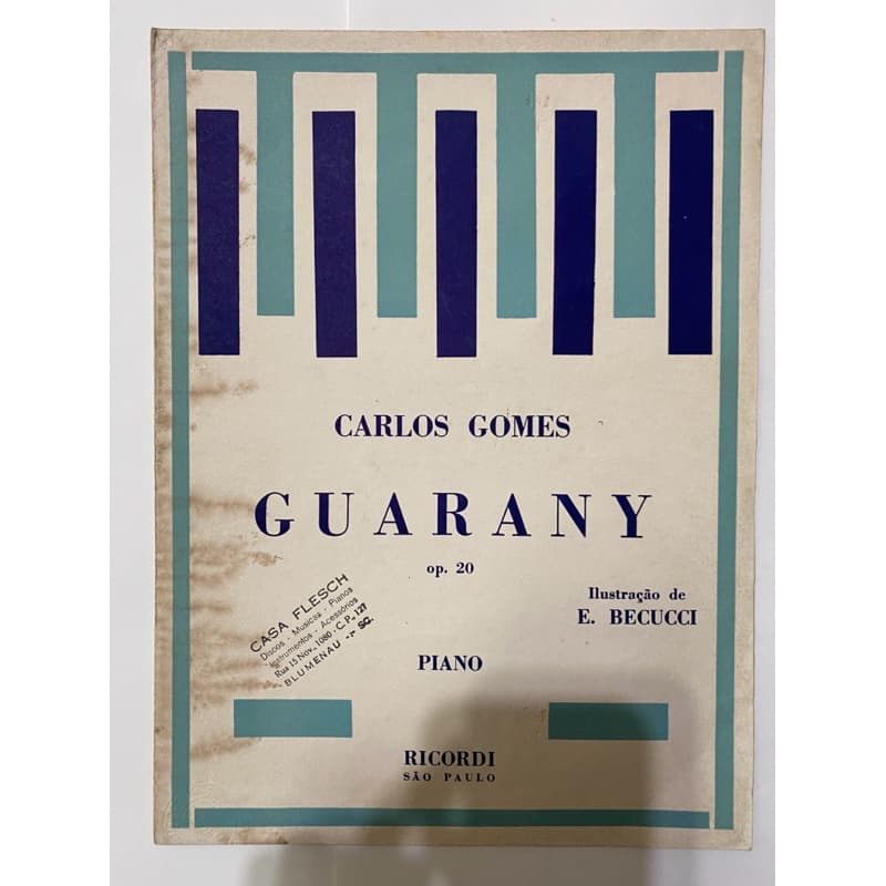 Partitura Antiga Carlos Gomes Guanary