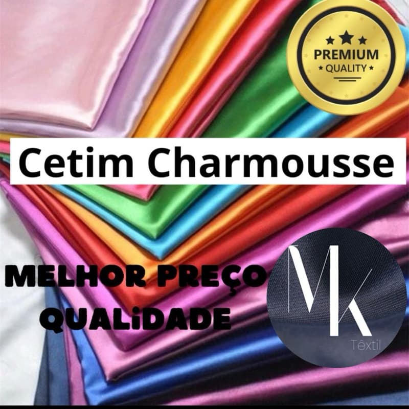3 Metros Tecido Cetim Charmousse 1,50M Largura Cetim Liso + Barato é aqui