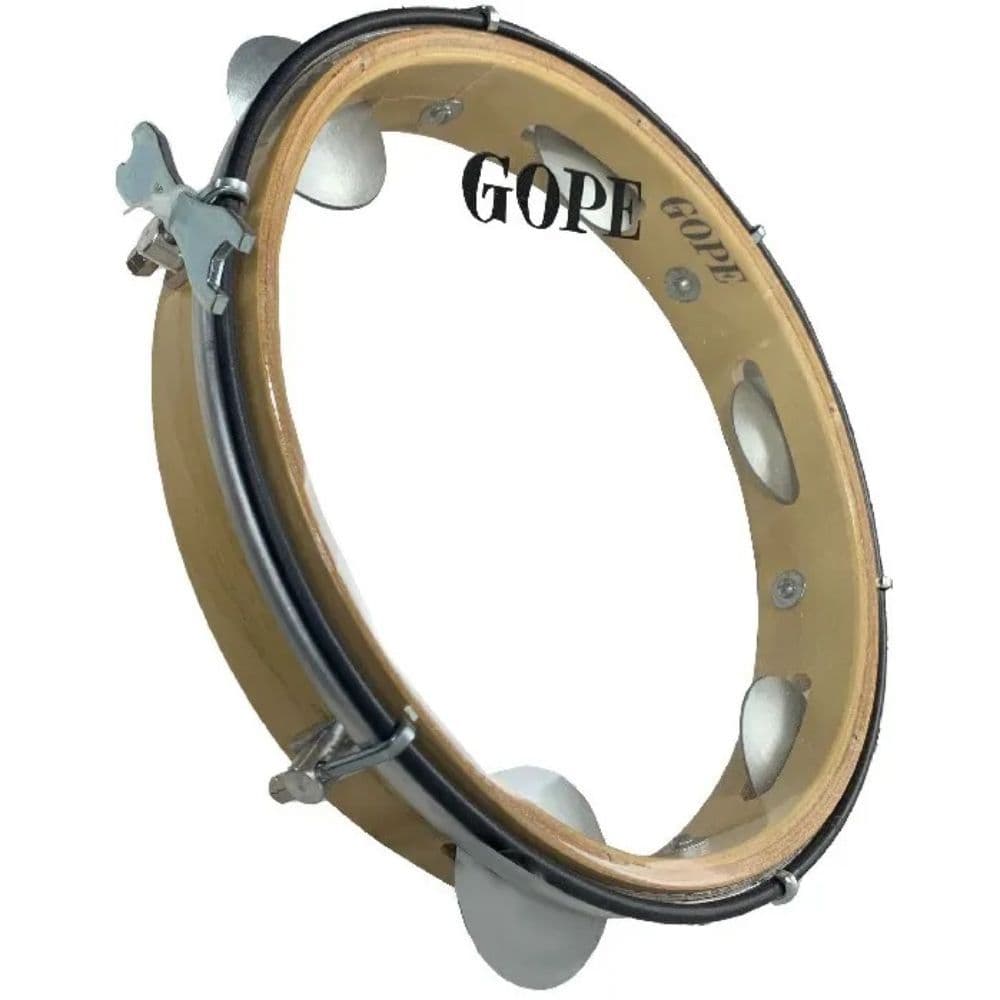 Pandeiro Gope 10" em Madeira e Pele Cristal 631Pec
