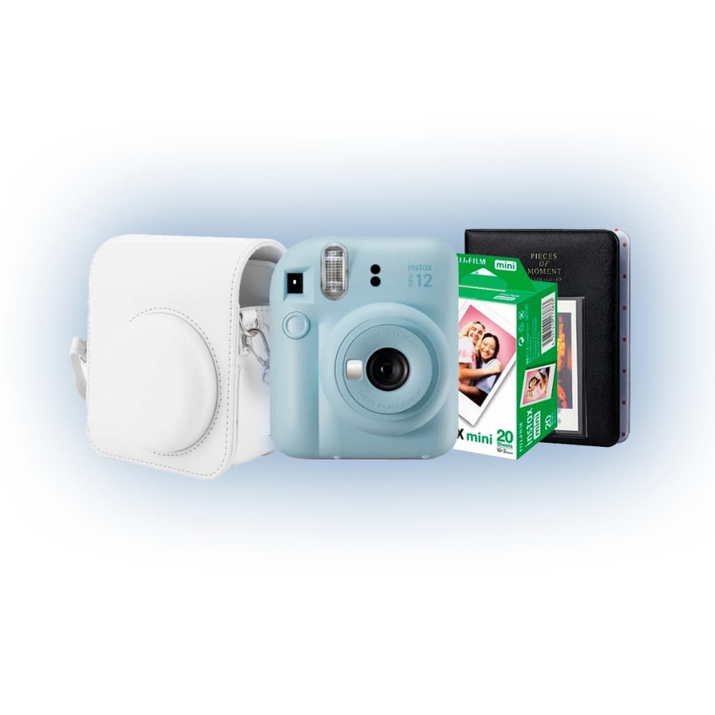 Combo Câmera Instax Mini Azul Candy + 20 Fotos + Bolsa + Álbum