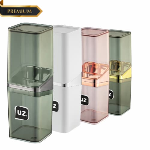 Porta Escova de Dente Transparente Linha Slim Banheiro UZ