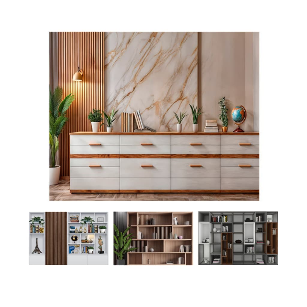 Fundo Fotográfico Cenário Podcast Tecido Sublimado 3D Escritório 1,50x1,20