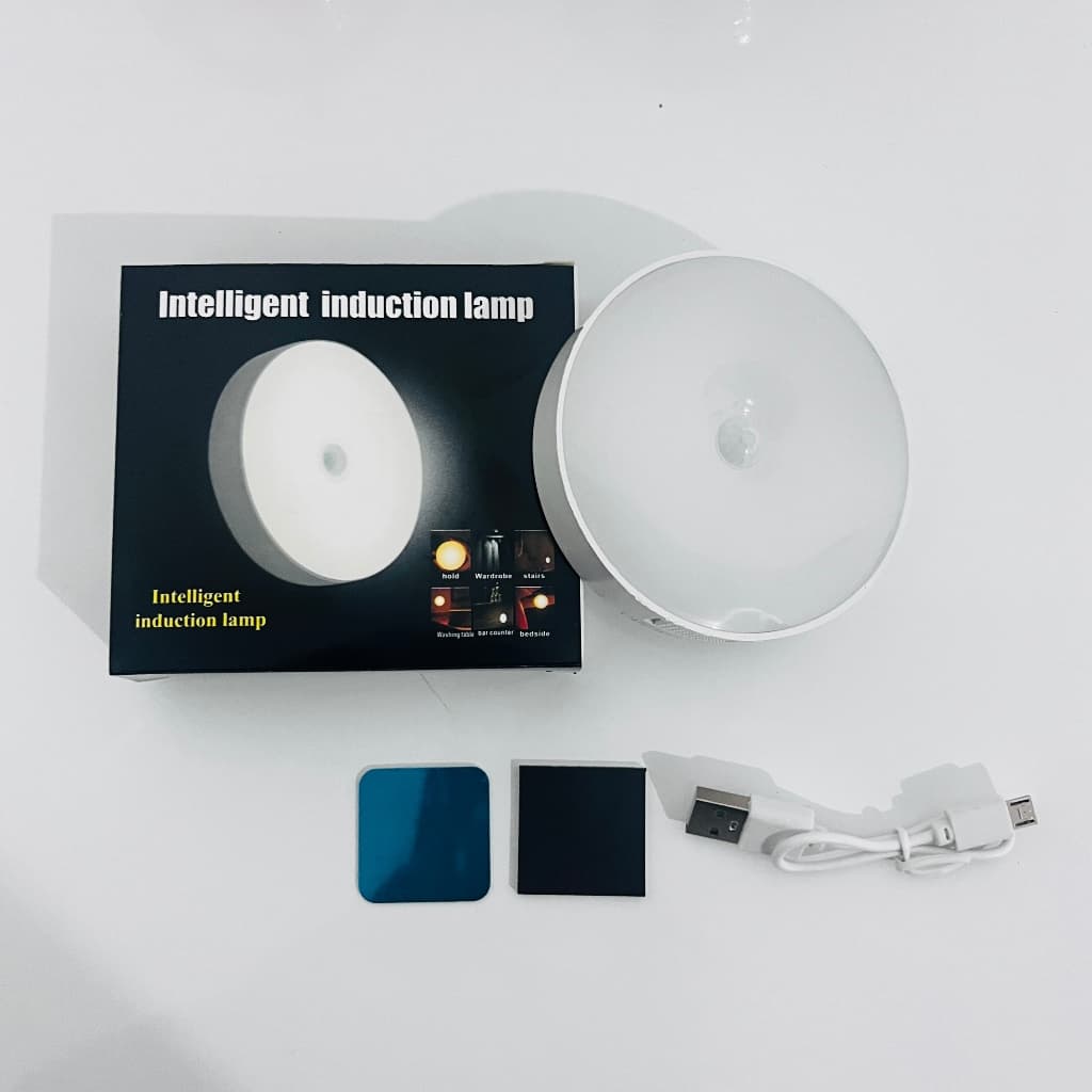 Kit 2 Lâmpada Spot Sensor Presença Indução Inteligente Branco Frio E Branco Quente Recarregável Por USB