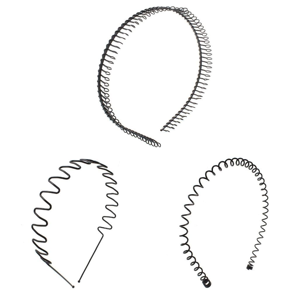 3 Tiaras De Ferro Diadema Arco Arquinho Masculina Feminina Metal