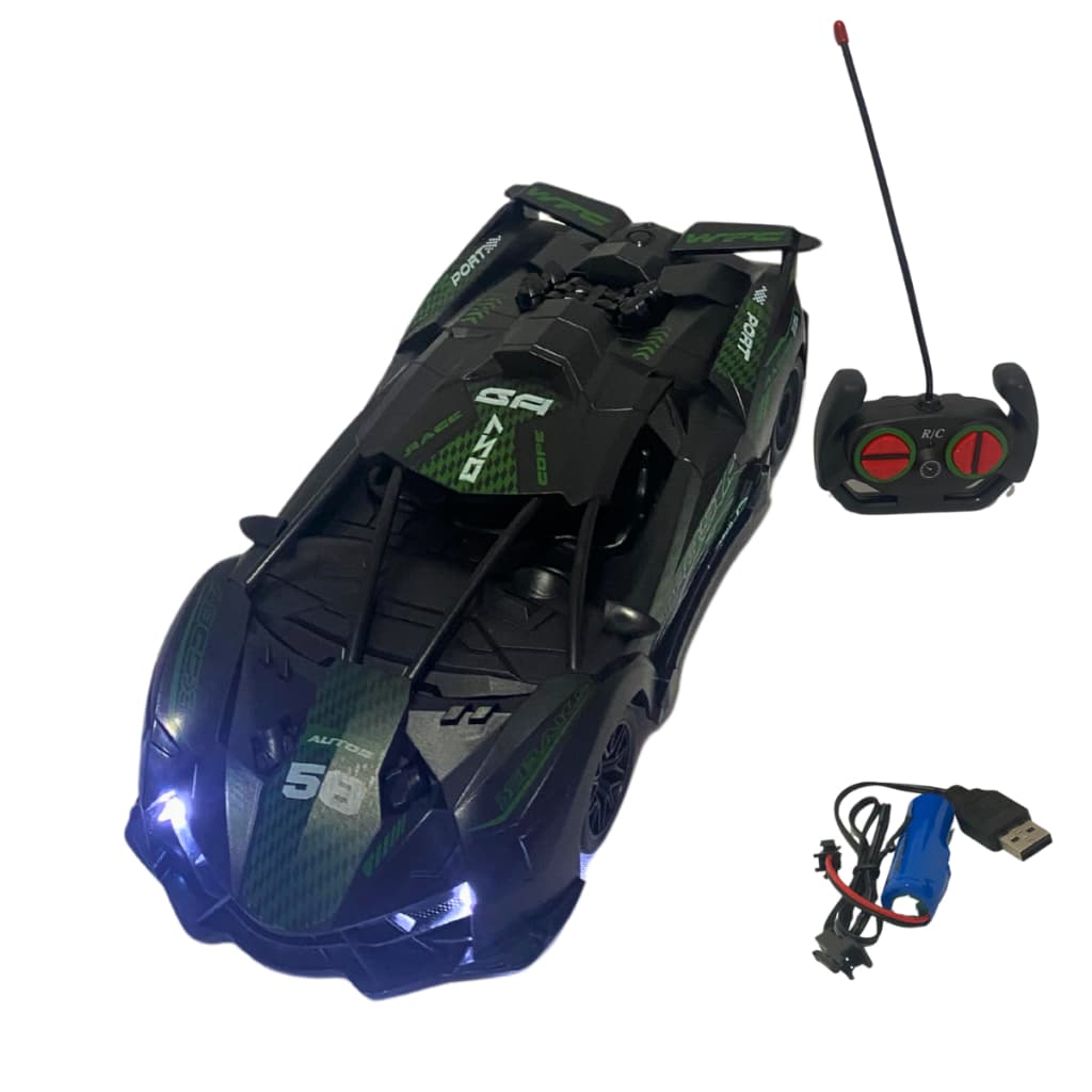 Carrinho Controle Remoto Recarregável com Farol Led Bugati Ferrari Infantil Carro Brinquedo Criança