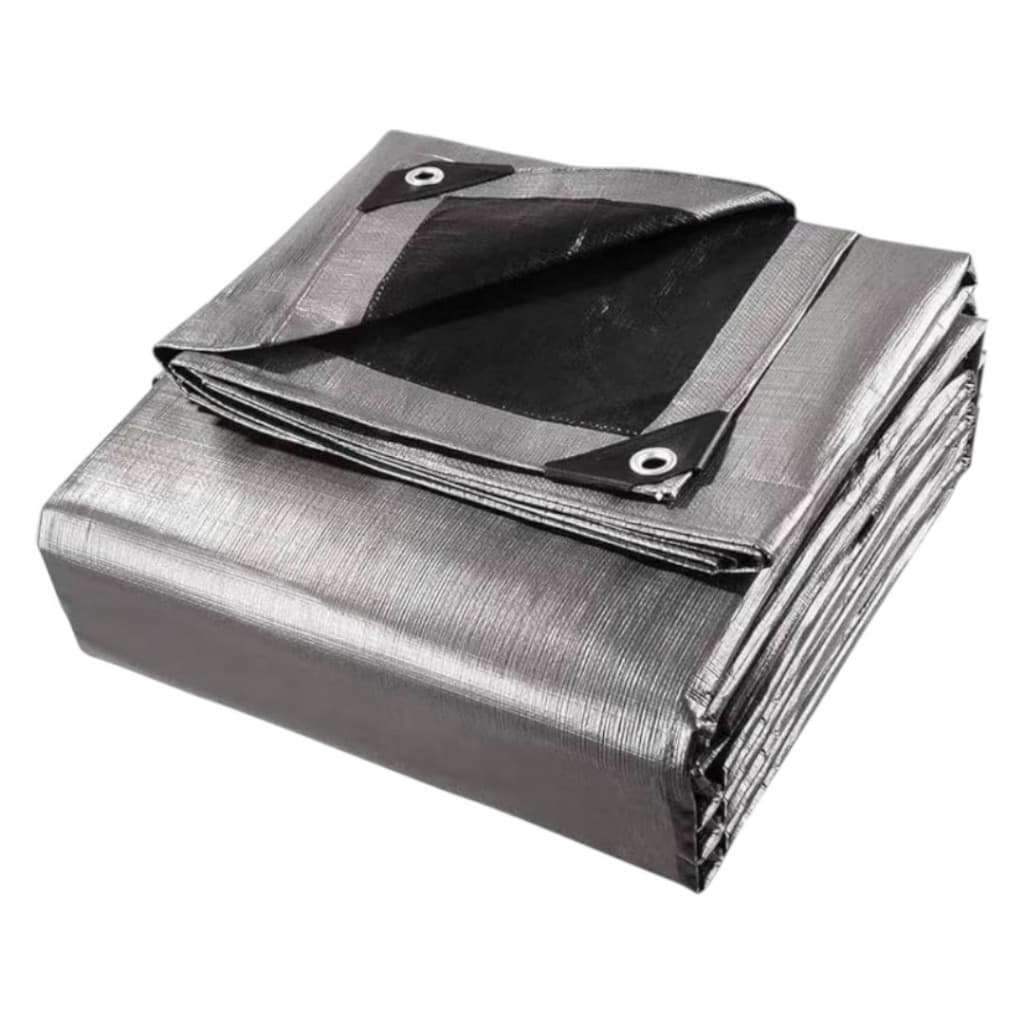 Tnt Lona Prata 3m X 3m - Extra Forte 300 Micras Com Ilhós