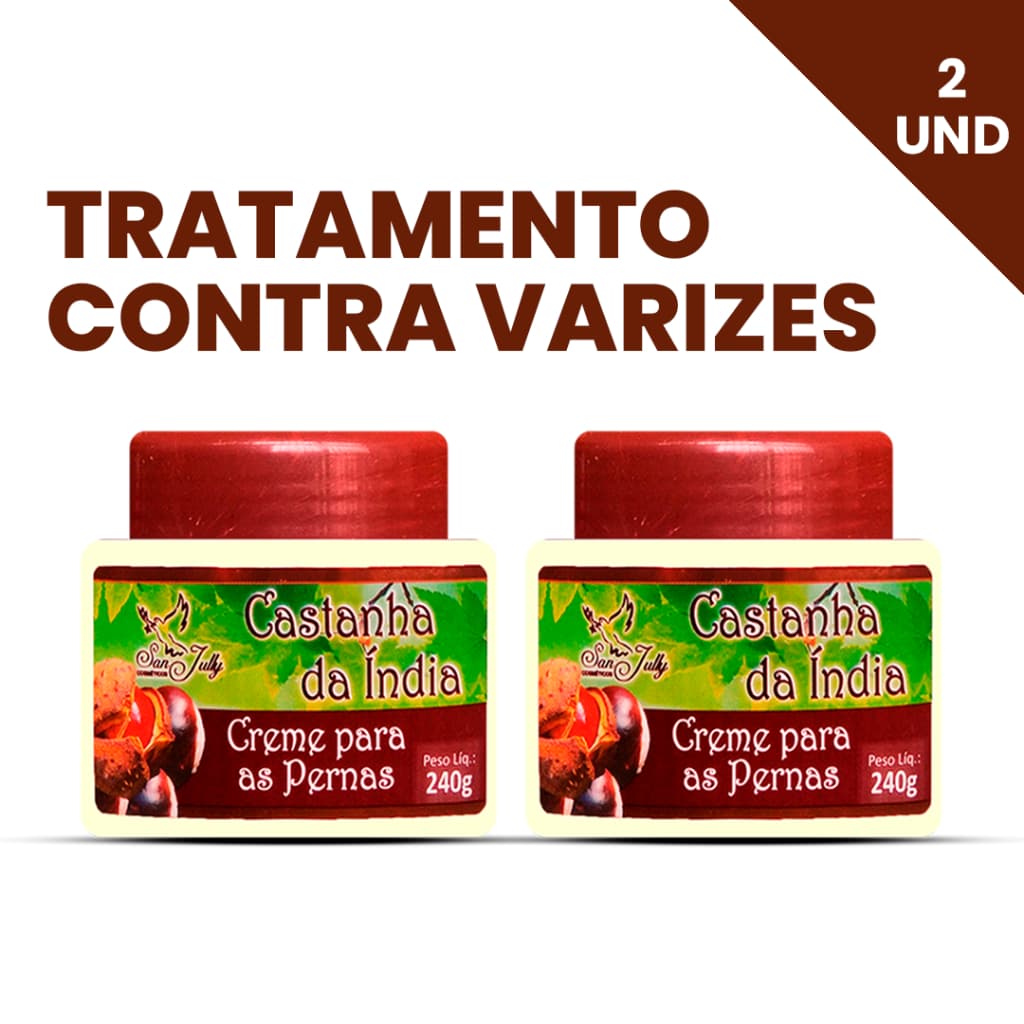 Kit 2 Creme Castanha da India para varizes e má circulação 240g
