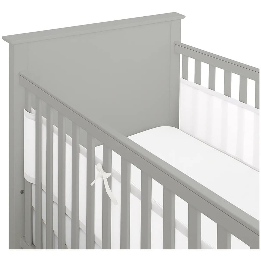 Tela Protetora Para Laterais De Berço Respiráveis Ajustável com Velcro e Amarras Padrão Americano