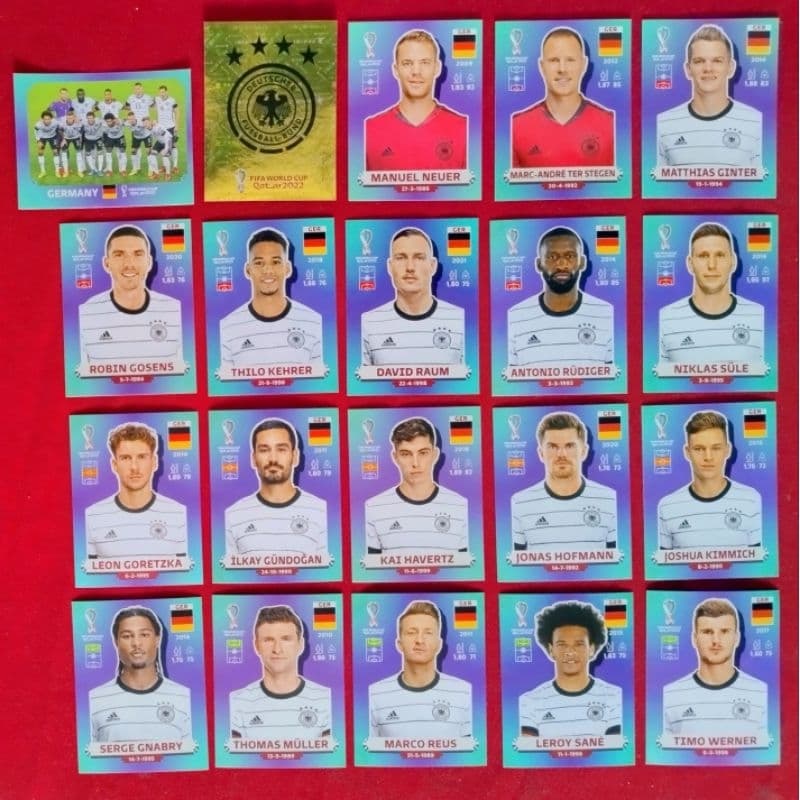 Figurinhas Avulsas da Copa do Mundo 2022 Seleção da Alemanha (GER)