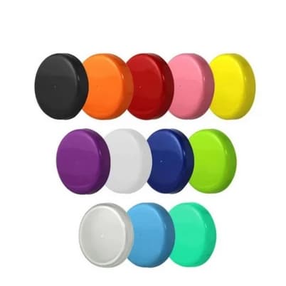 Kit com 5 tampas plásticas para vidro de palmito 3 Litros 110 mm ou 11 cm